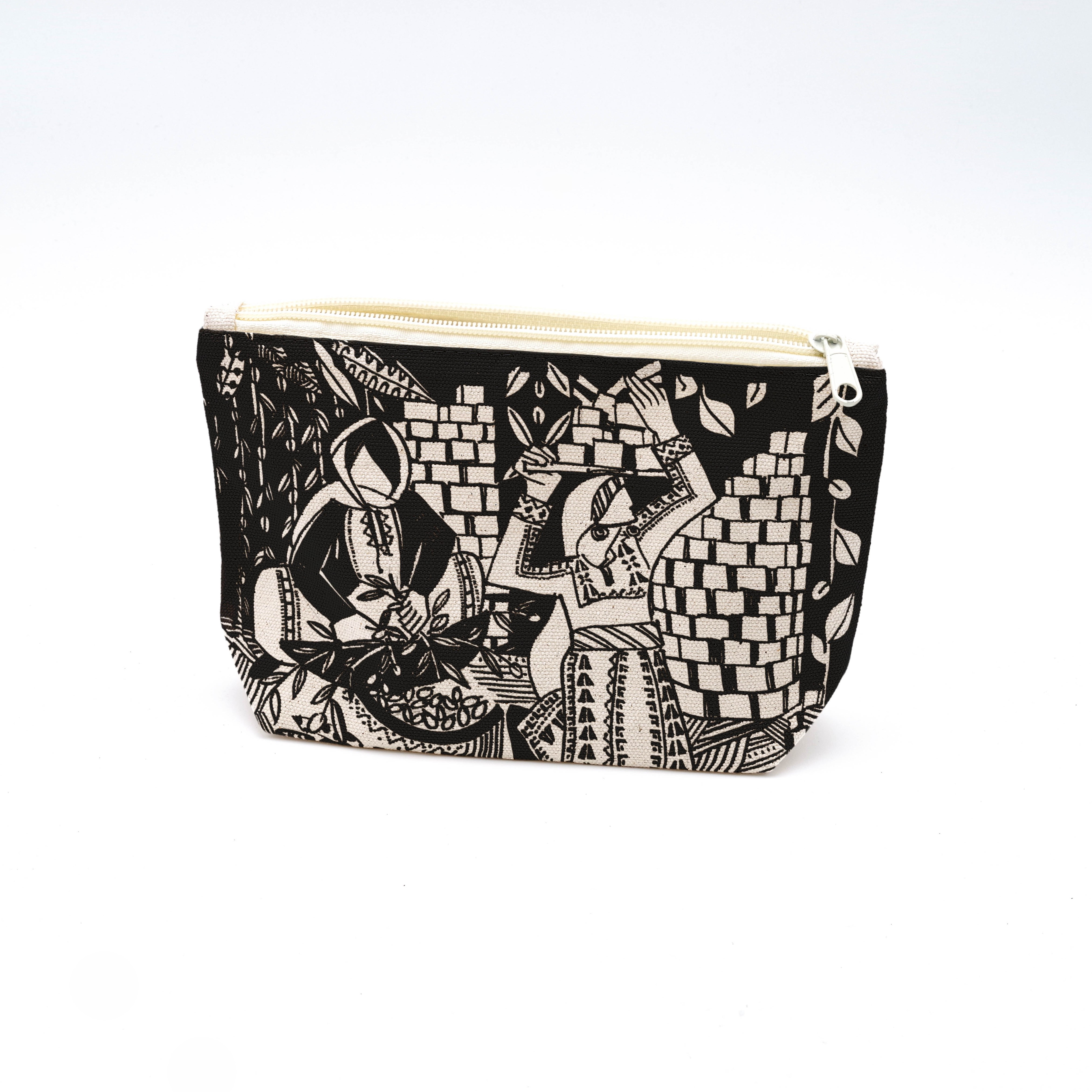 Zipped Bag with base gusset - one colour print