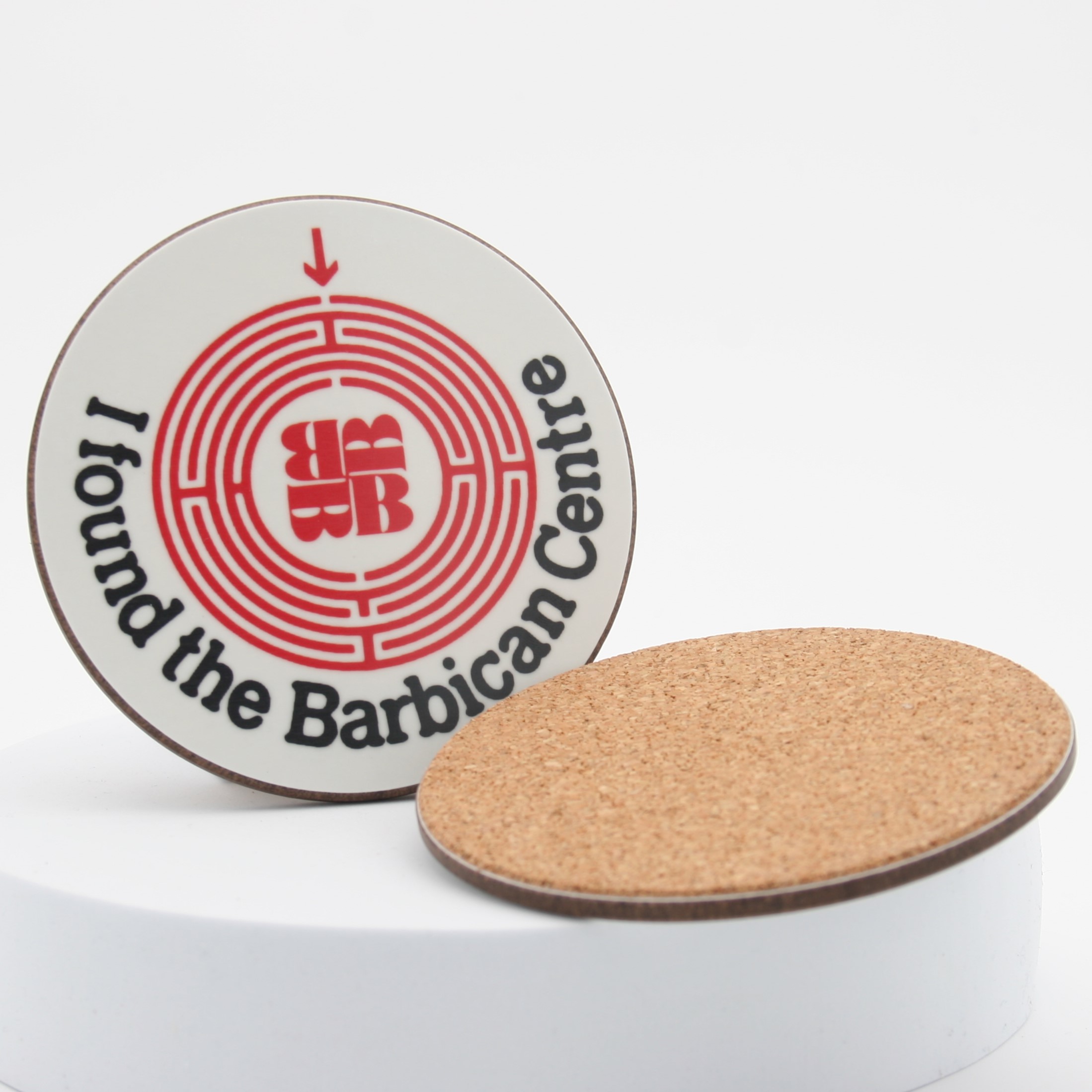 Circular coaster, cork backed 